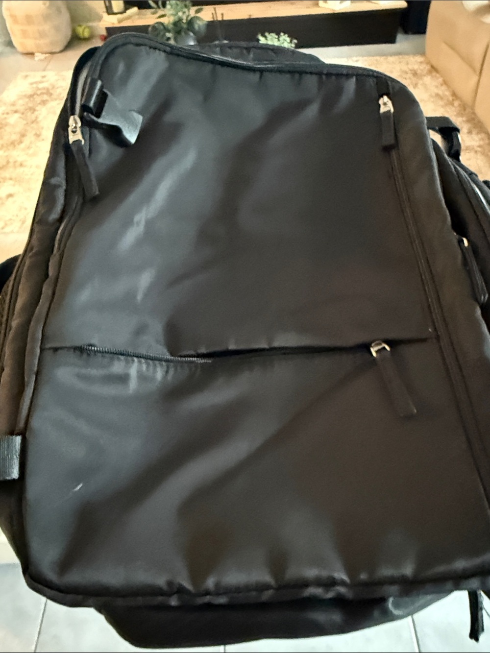 Black Travel Backpack - Sleek Everyday Bag